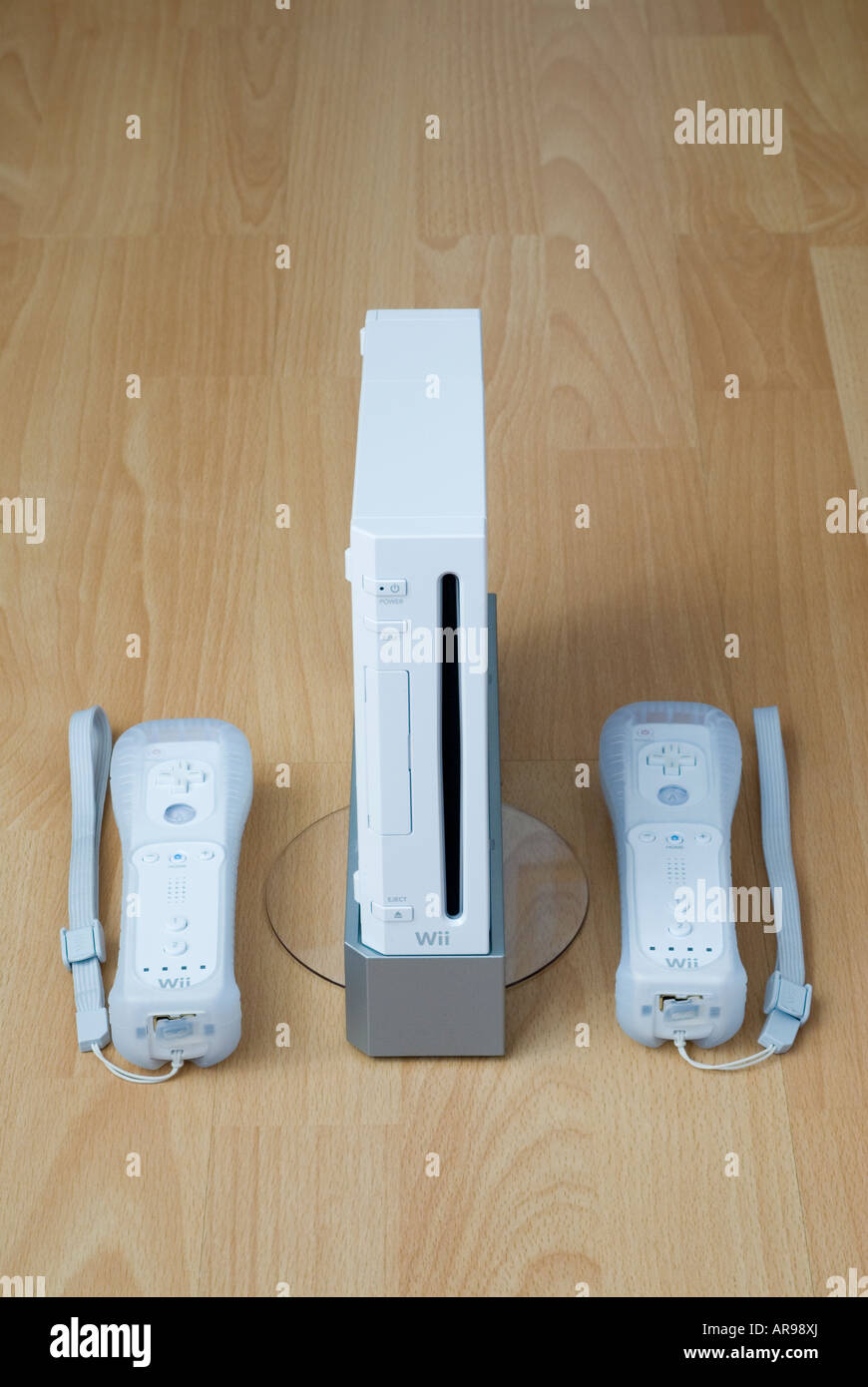 Nintendo Wii-Wireless Controller Handsets und Konsole Stockfoto