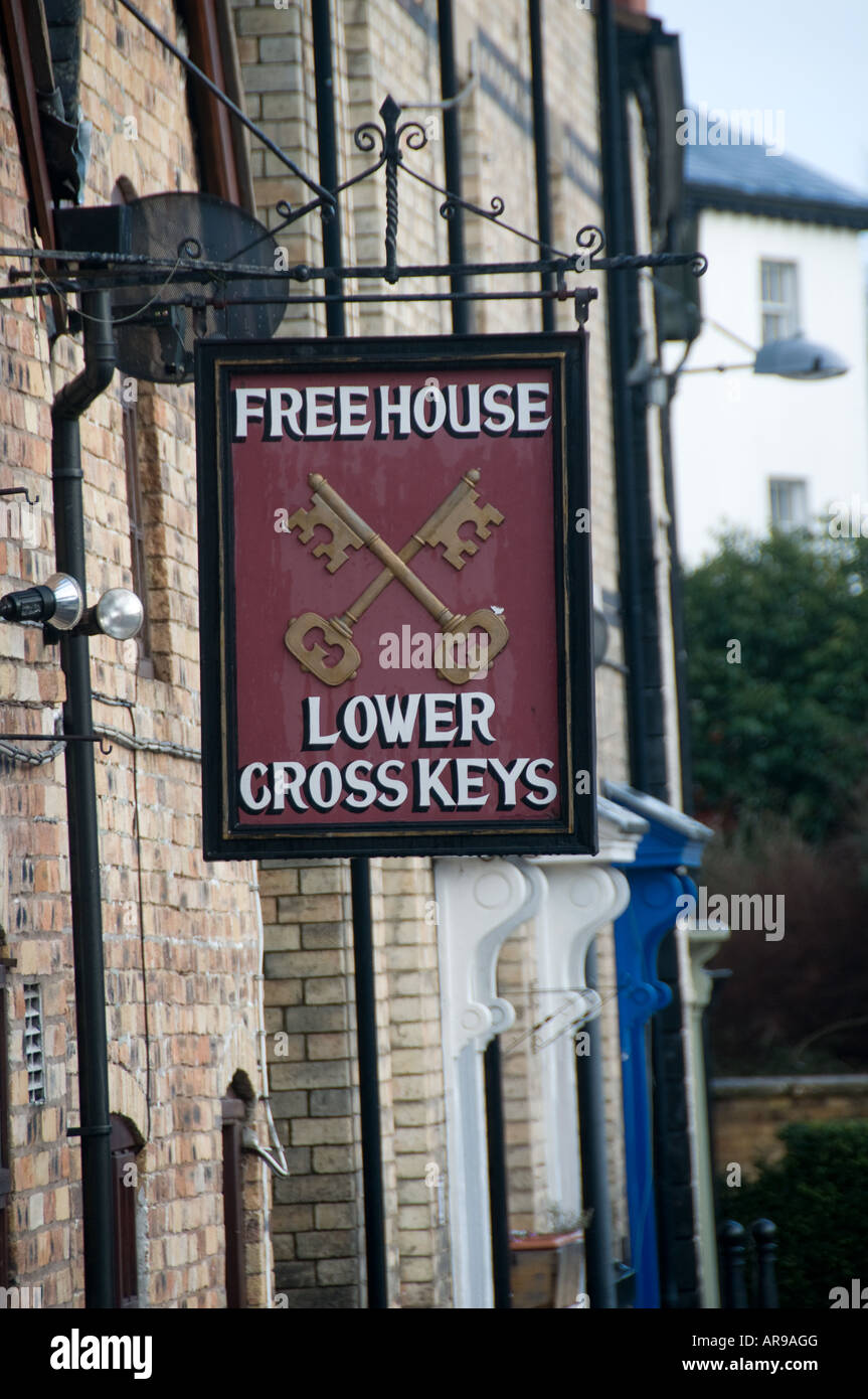 Unteren Cross Keys frei Haus Pub Llanfyllin Dorf Nord Powys Februar 2008 Stockfoto
