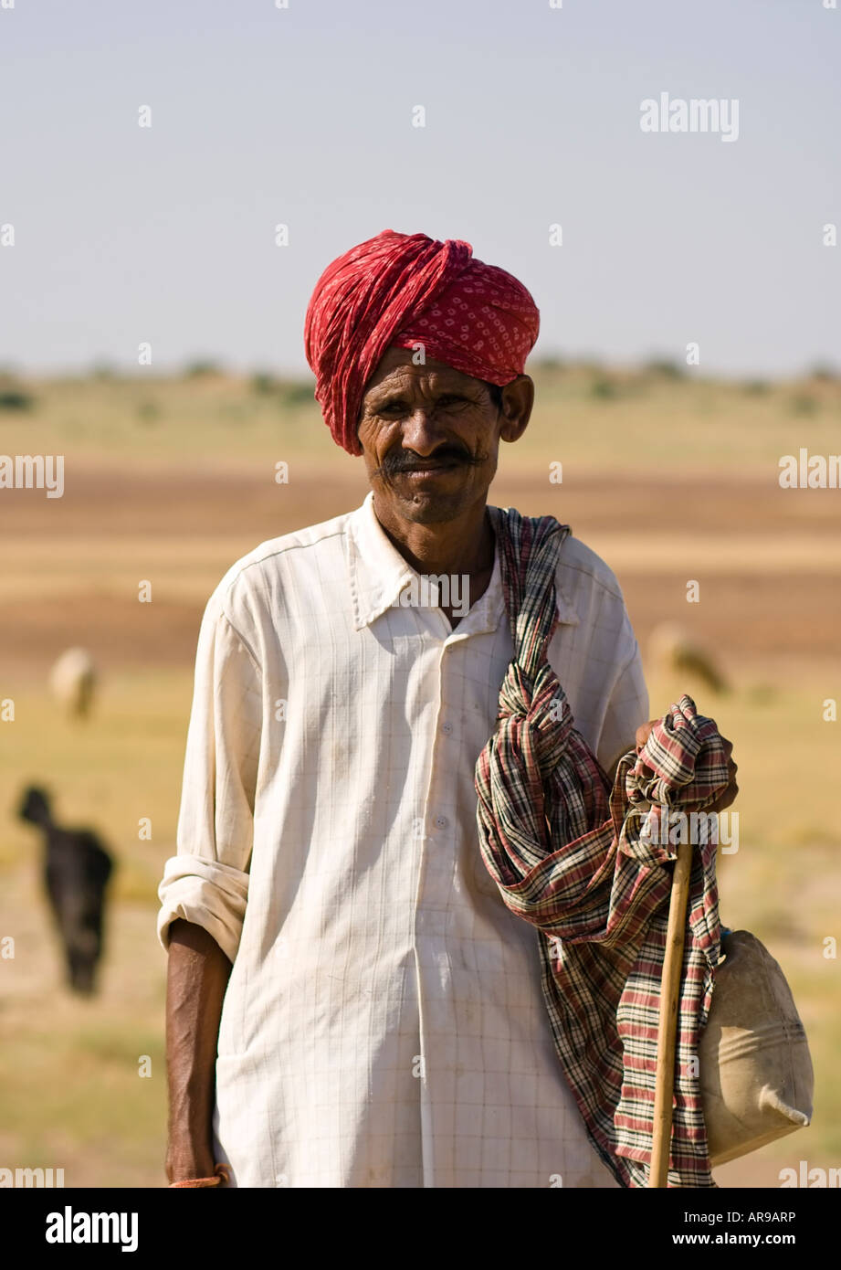 Indische Shepherd - Thar-Wüste, Rajasthan, Indien Stockfoto