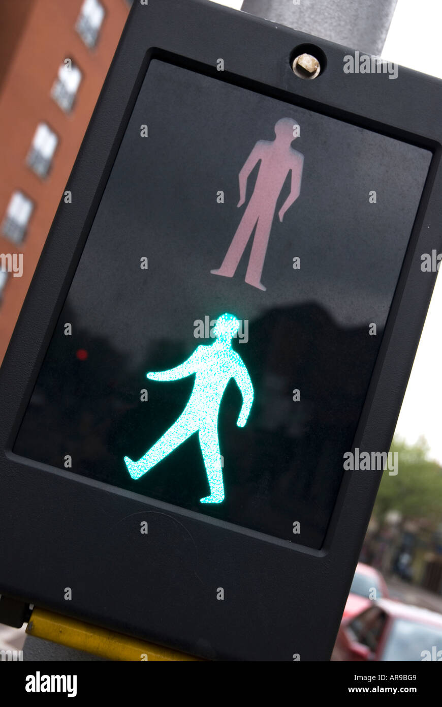 Bild der Fußgängerüberweg Signal in England Stockfoto
