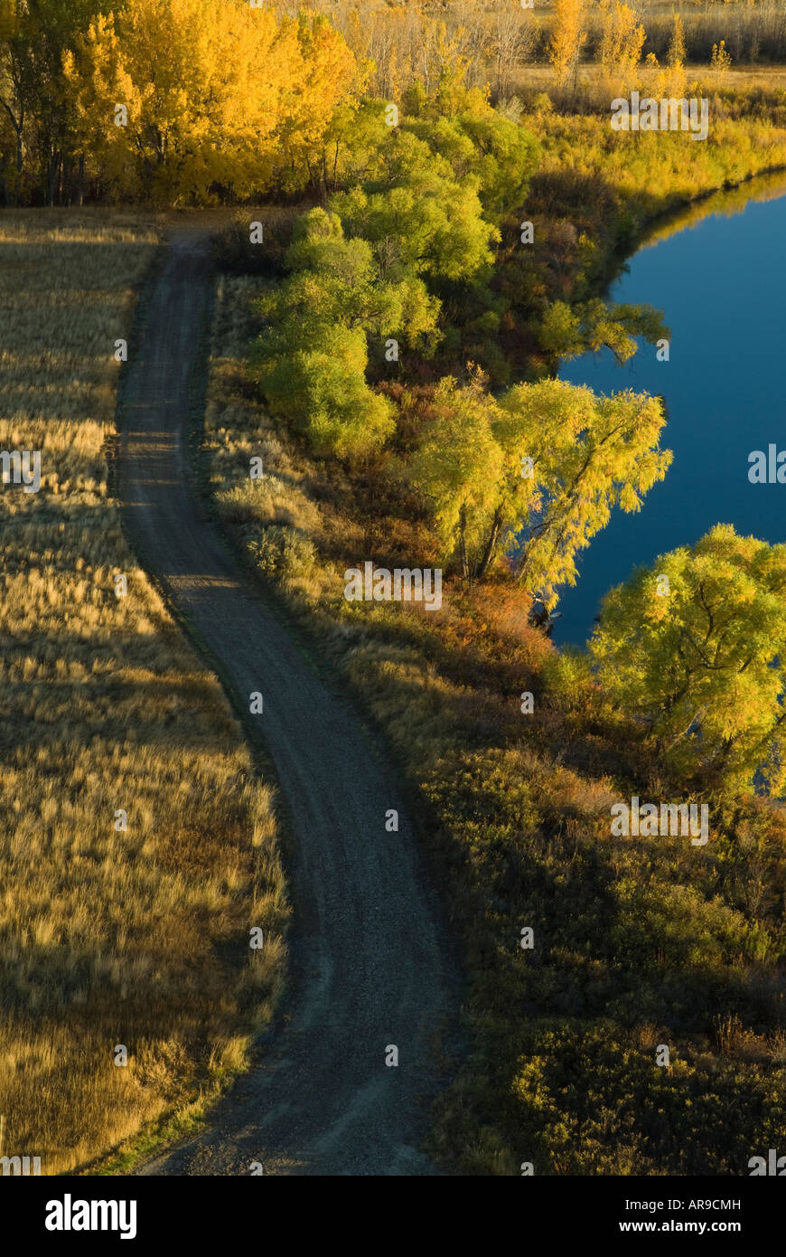 Missouri Fluß von Decision Point in der Nähe von Loma MT Stockfoto