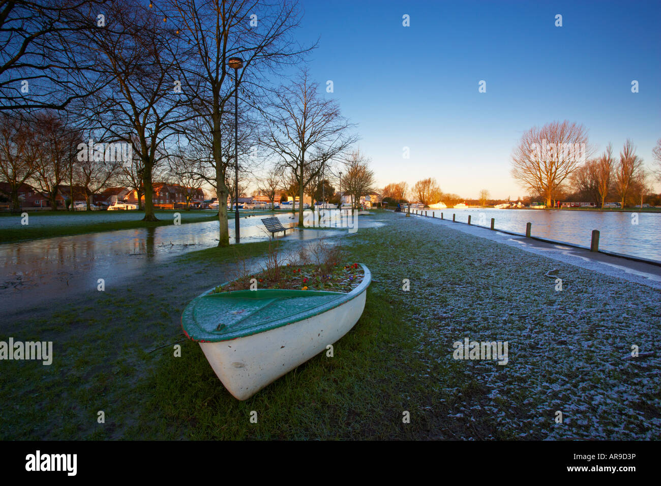 Beccles an einem Wintermorgen Stockfoto