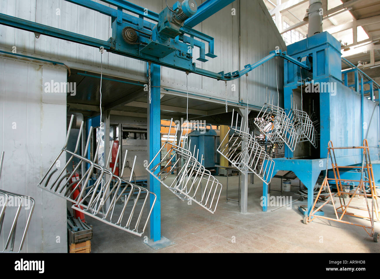 Färberei färben Dyer fertig Metall Farbe Farbe Ingenieur Qualität industrielle brüniert harte Arbeit Maschinenbau Stockfoto