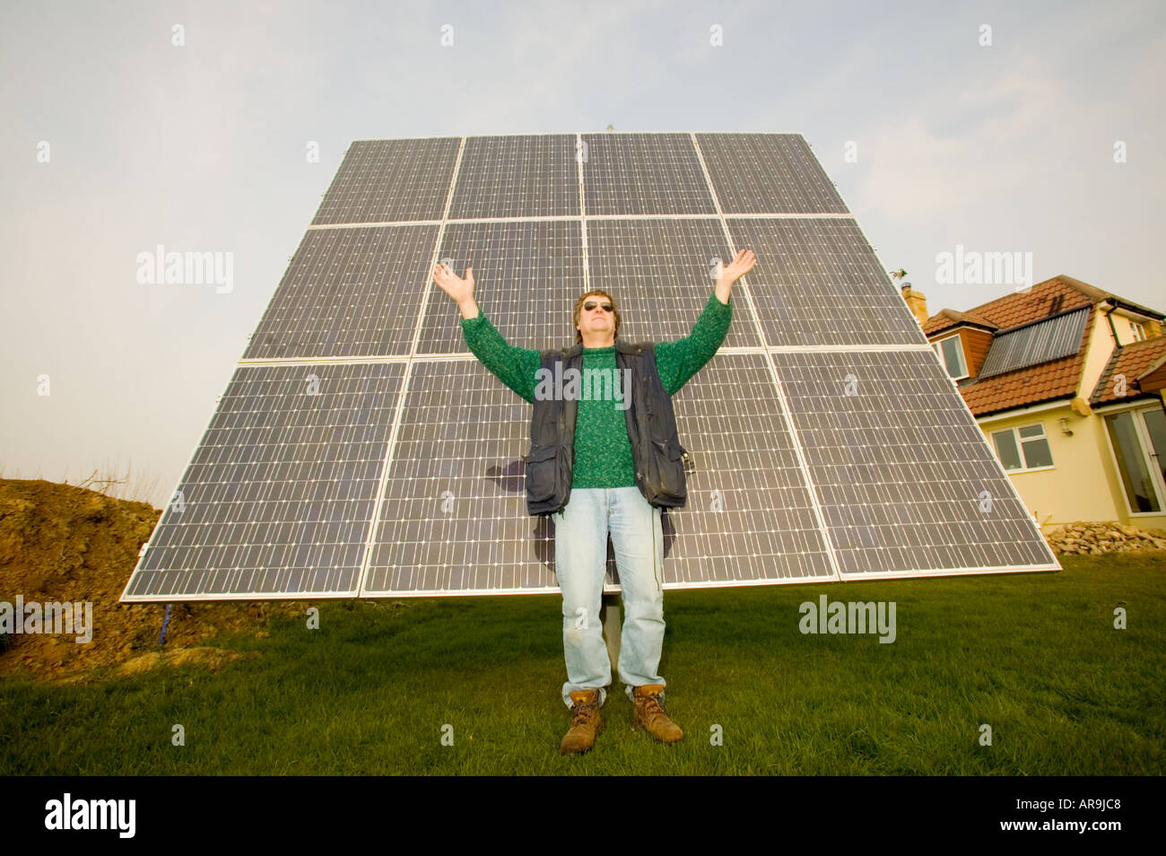 Alternative Energie persönliche Solarstrom Stockfoto