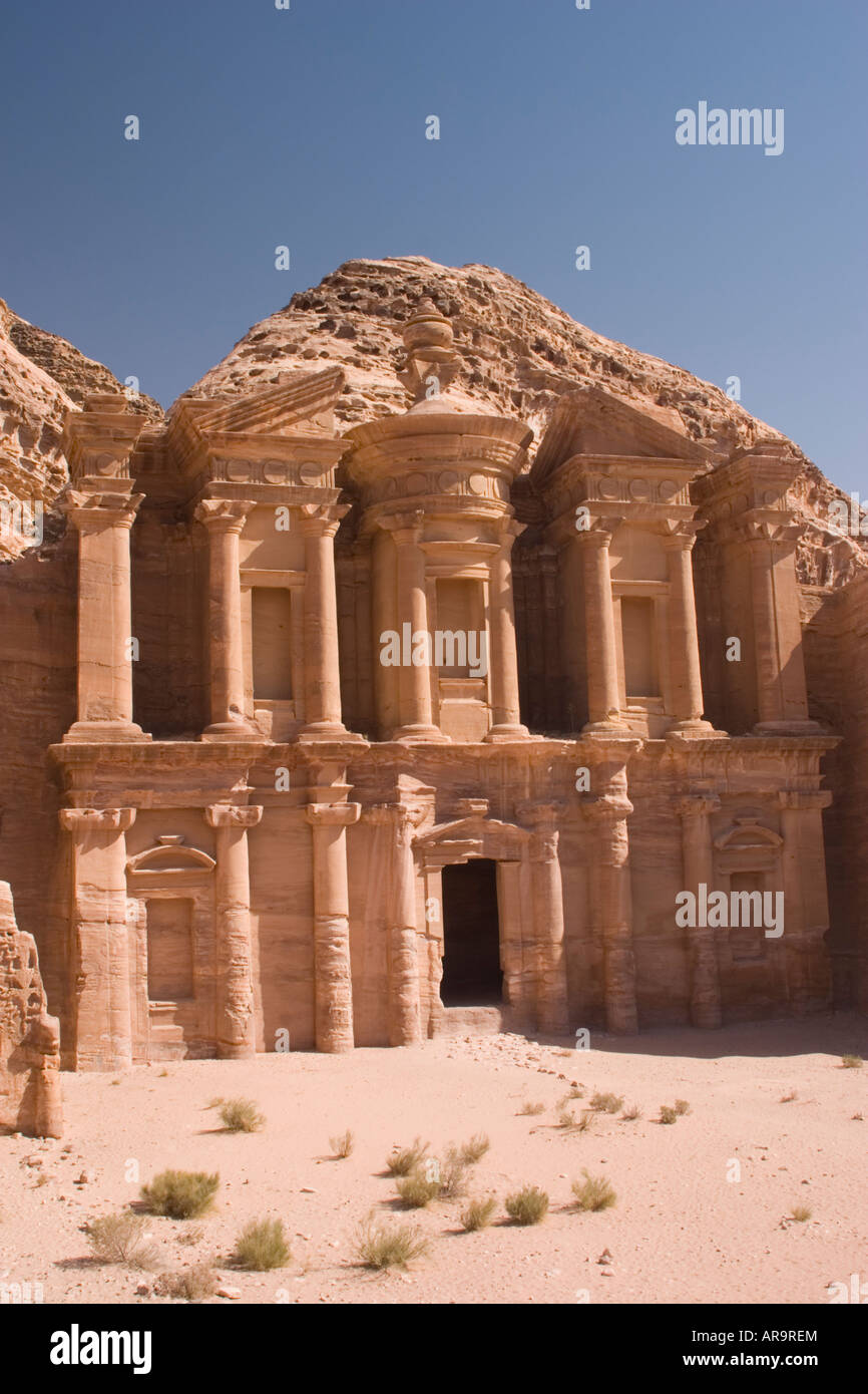 El Dier, das Kloster, Petra, Jordanien Stockfoto