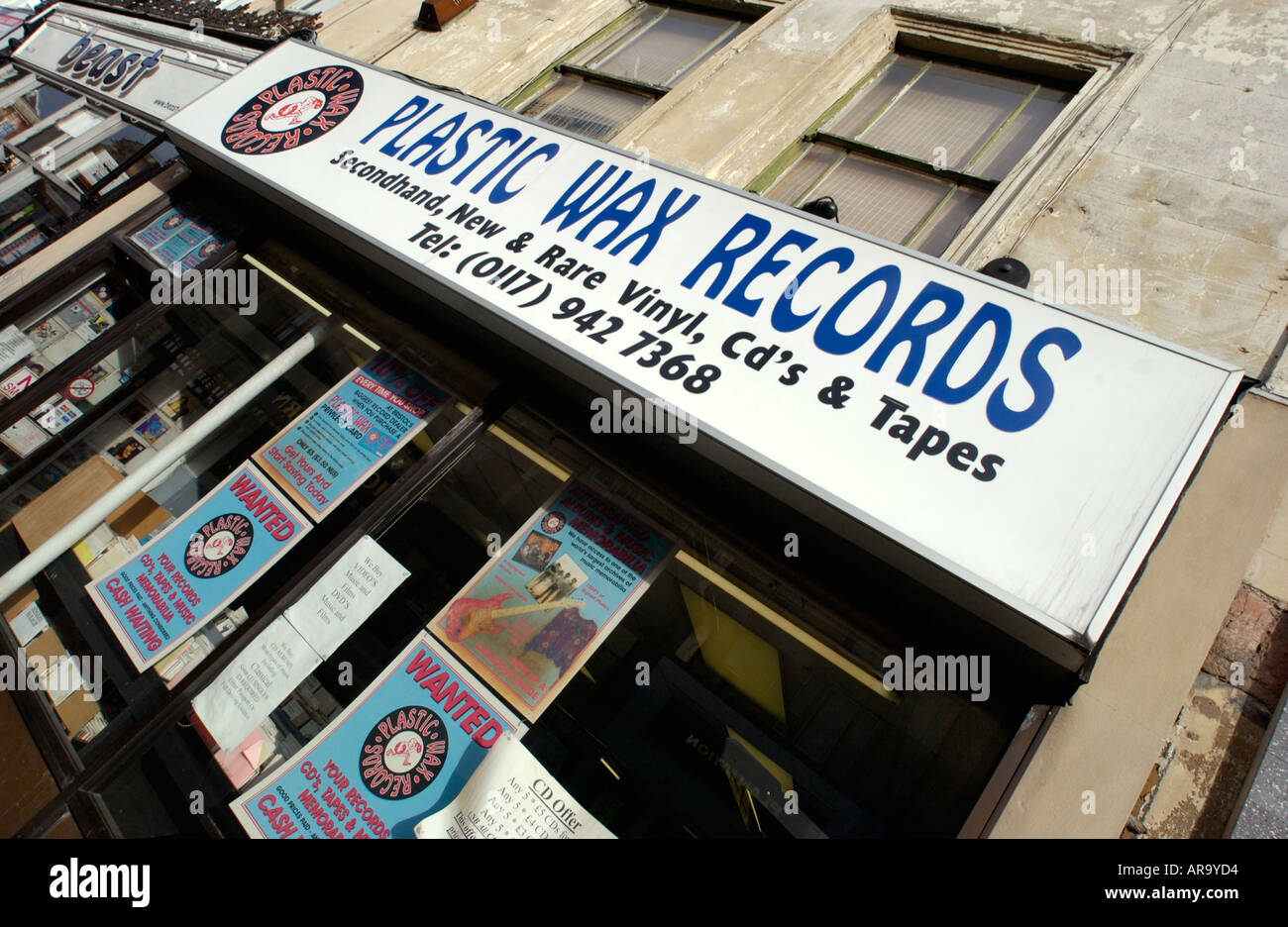 Kunststoff Wachs Records von Bristol England UK, die ihren Kundenstamm erweitert haben, durch den Verkauf auf ebay Stockfoto