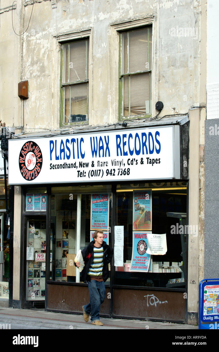 Kunststoff Wachs Records von Bristol England UK, die ihren Kundenstamm erweitert haben, durch den Verkauf auf ebay Stockfoto