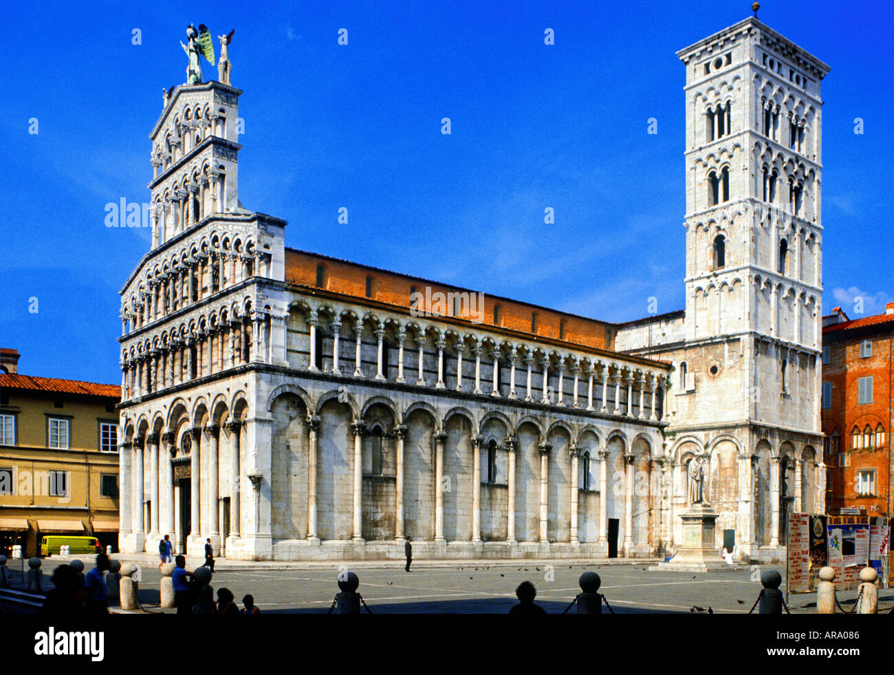 SAN MICHELE IN FORO KIRCHE LUCCA TOSKANA ITALIEN Stockfoto