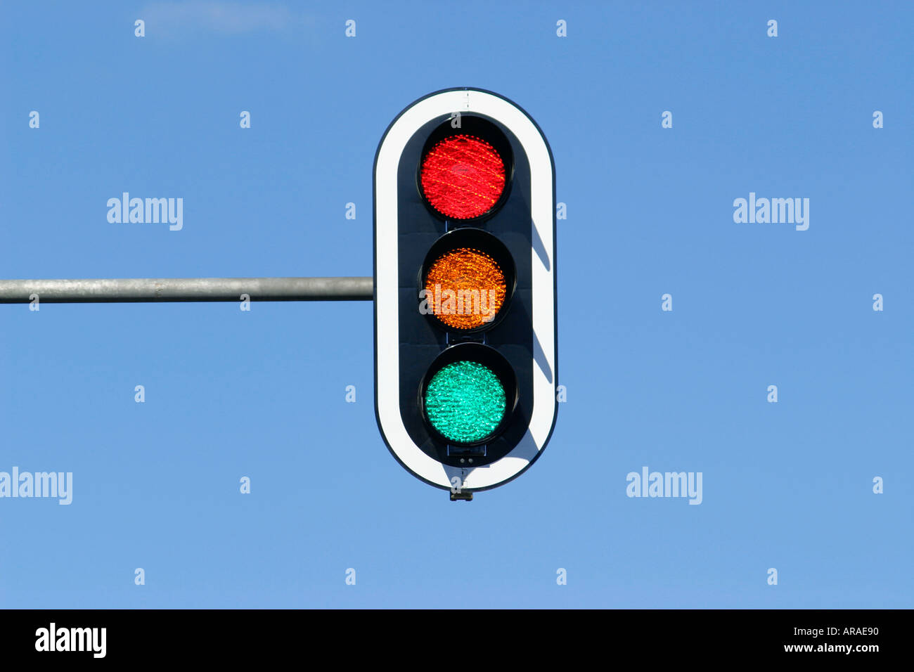 Ampel Rot Gelb Grun Orange Gelb Gleichzeitig Stockfotografie Alamy