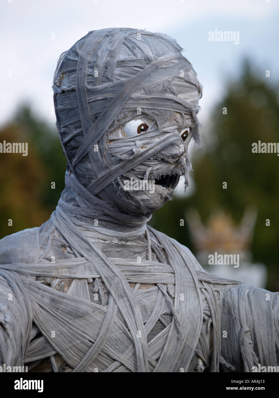 Mumie Charakter in Eurodisney Paris Frankreich erschossen während der Halloween-Saison-Parade Stockfoto