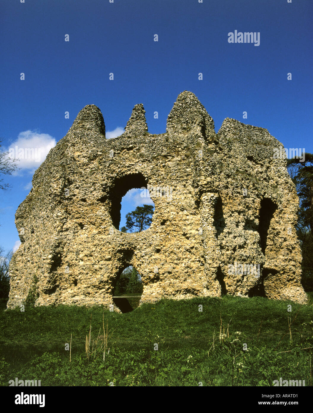 König Johns Castle, Greywell, Hampshire, England Stockfoto