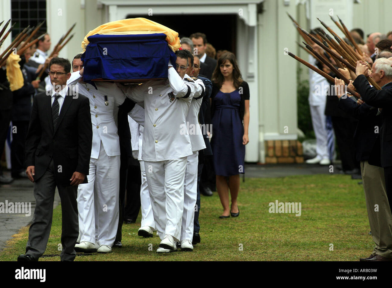 Sir Edmund Hillary Staatsbegräbnis in Auckland Neuseeland Stockfoto
