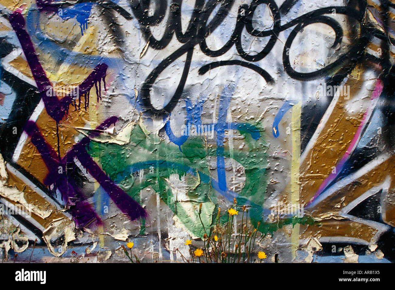 Graffiti an der Wand Stockfoto