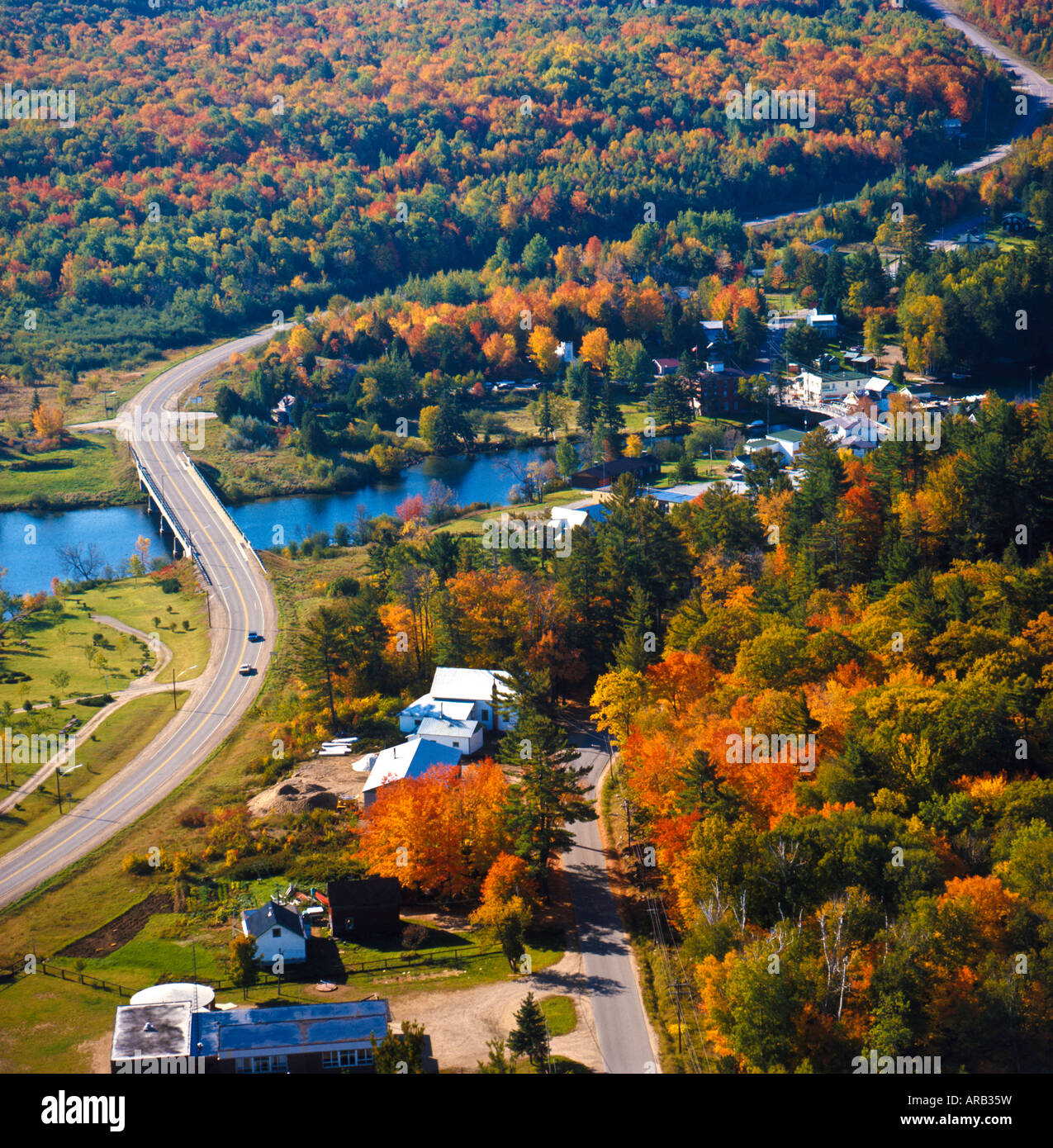 Im Herbst oder Herbst in Dorset Ontario aus der Feuerturm Park, Ontario, Kanada Stockfoto
