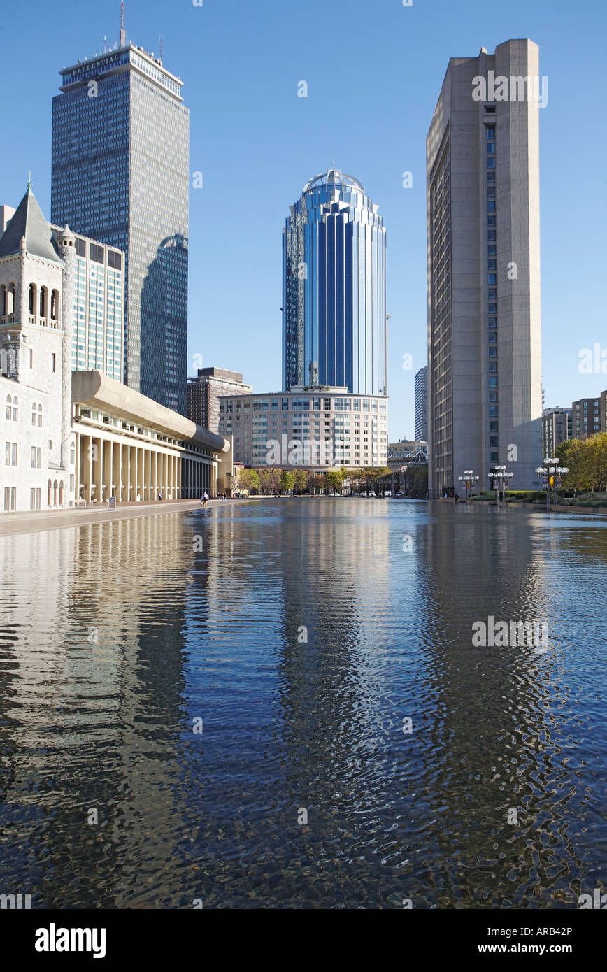 Wolkenkratzer. Christian Science Plaza, Boston, Massachusetts, USA Stockfoto