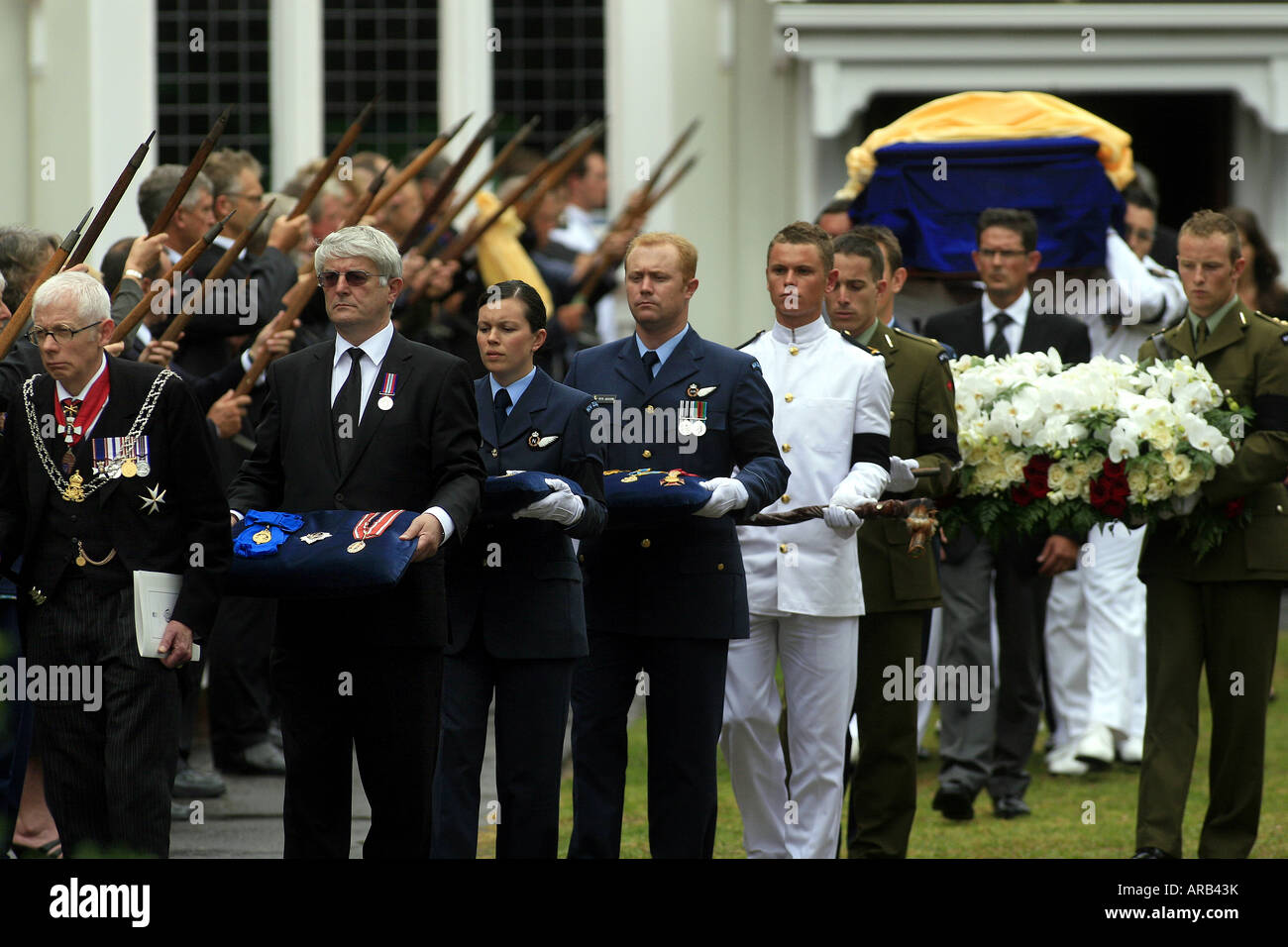 Sir Edmund Hillary Staatsbegräbnis an Neuseeland Auckland Kathedrale Stockfoto