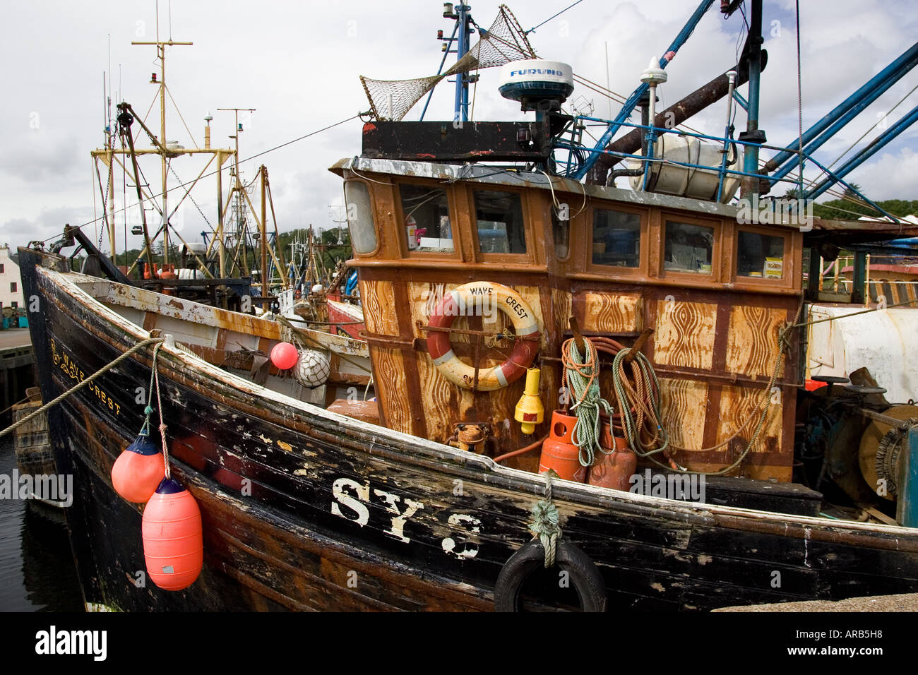 Trawler Fischerboot in Stornoway äußeren Hebriden Vereinigtes Königreich Stockfoto