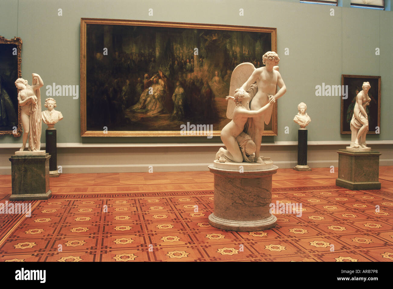 Innen- und Kunstwerk Nationalmuseum Stockholm entworfen im Jahre 1866 repliziert ein italienischen Renaissance-Palastes Stockfoto