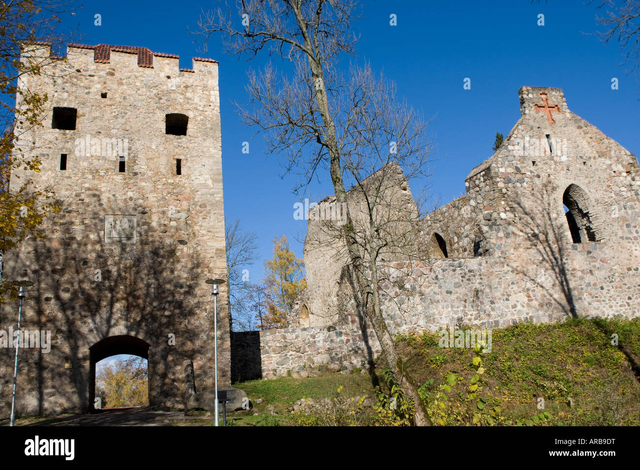 Alten Burgruine Sigulda Sigulda Lettland Stockfoto
