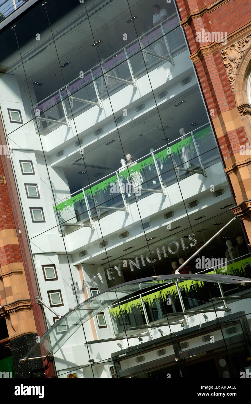 SPEICHERN VON VORNE DETAIL HARVEY NICHOLS LEEDS YORKSHIRE ENGLAND Stockfoto