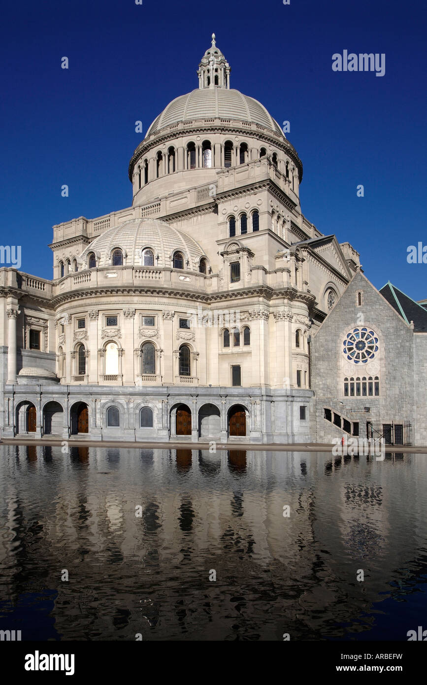 Erste Kirche von Christ, Wissenschaftler. Christian Science Plaza, Back Bay, Boston, Massachusetts, USA Stockfoto