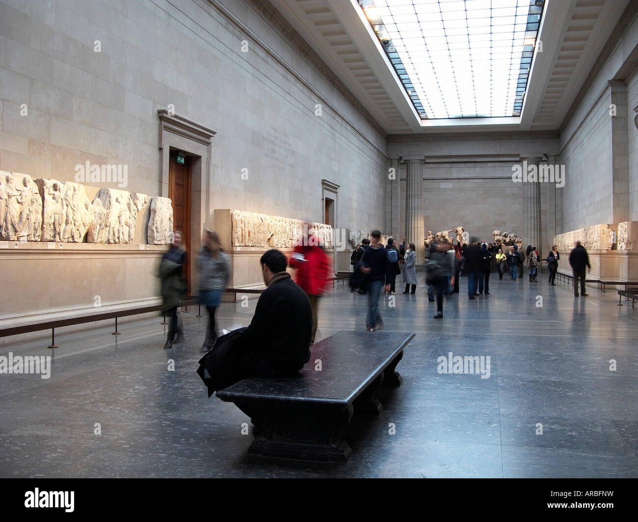 BRITISH MUSEUM, ELGIN MARBLES ZIMMER Stockfoto