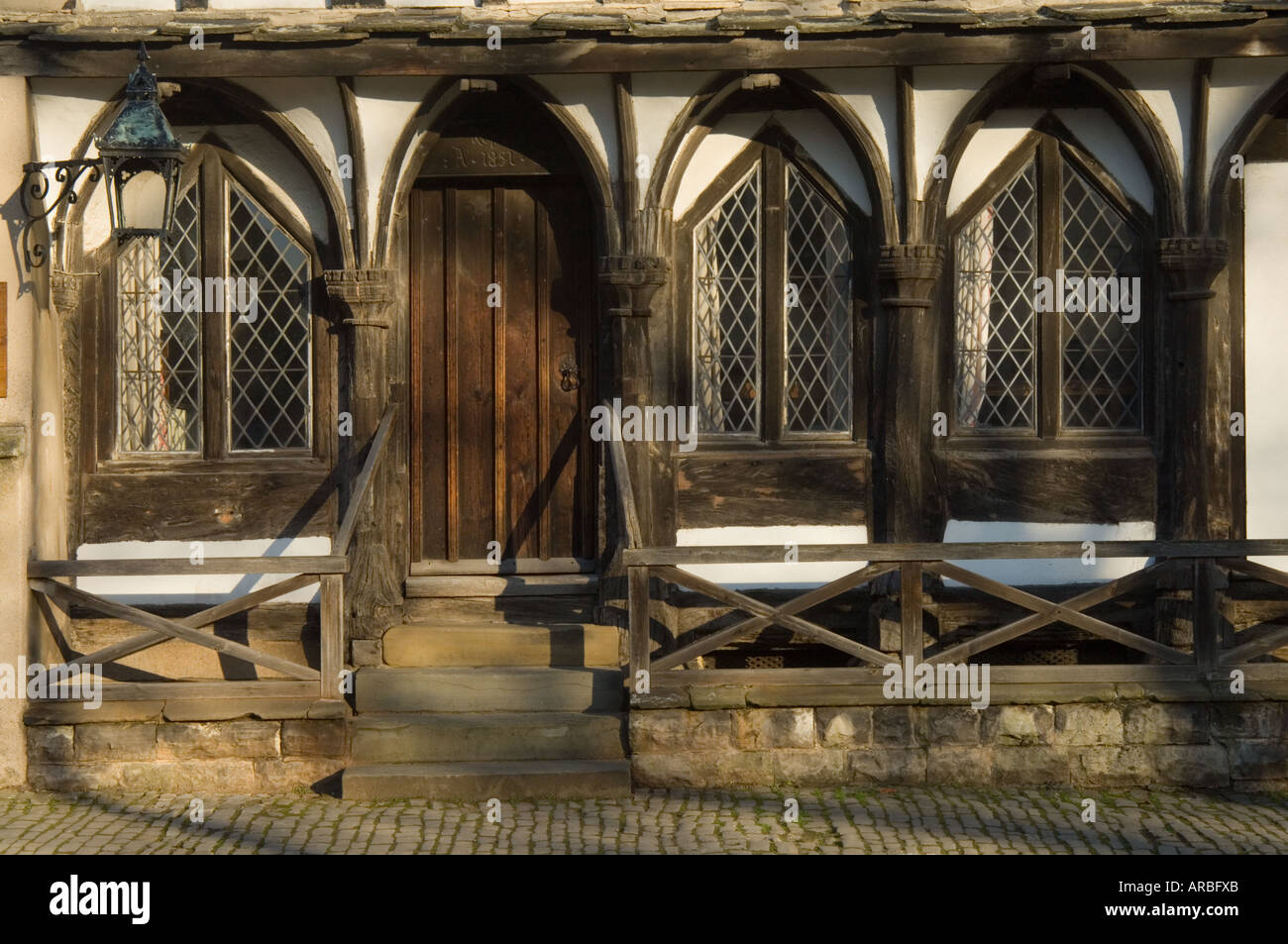 Halbe Fachwerkhaus Tickhill South Yorkshire Stockfoto