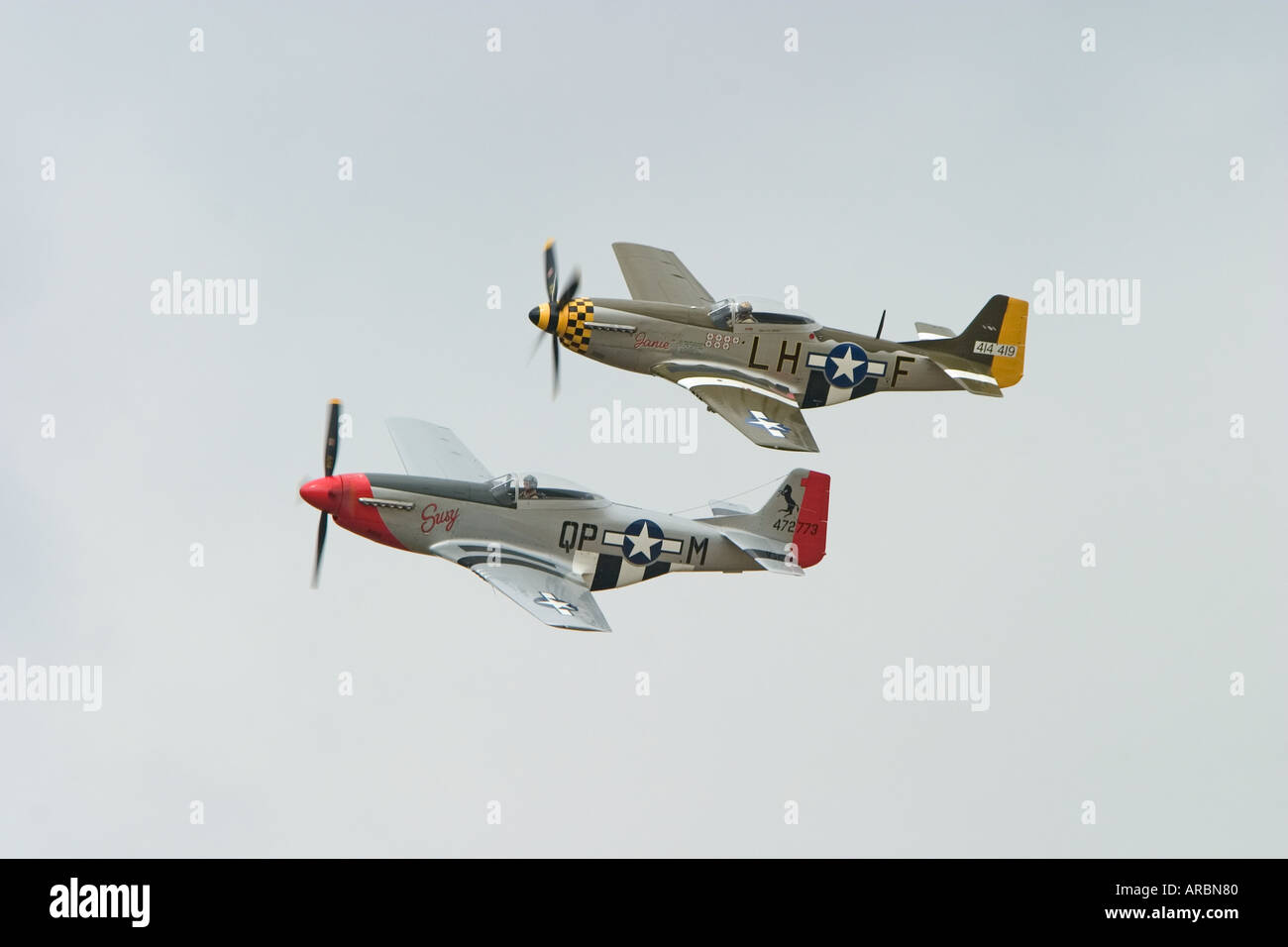 North American P-51D Mustangs Stockfoto