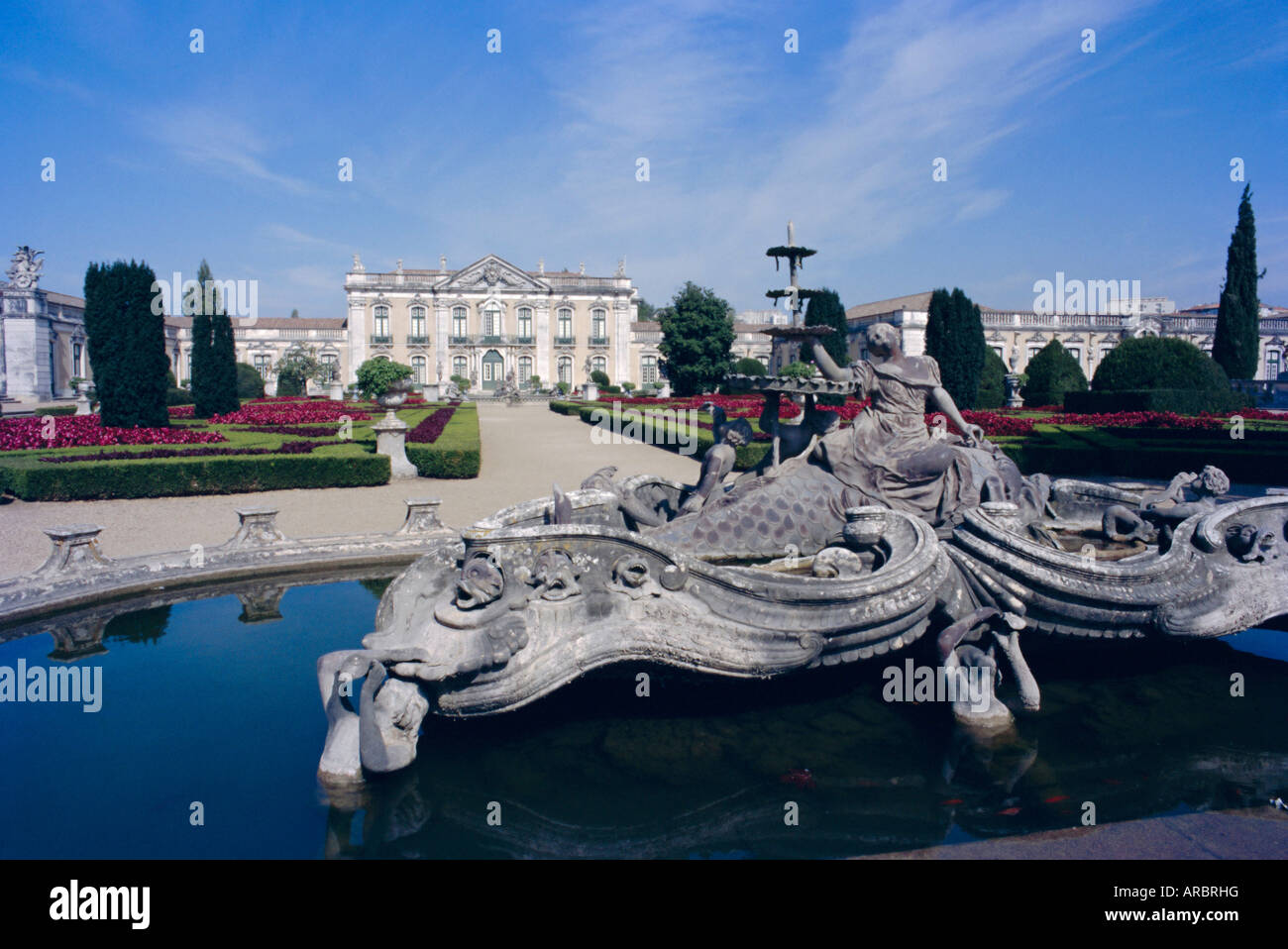 Königlichen Palast von Queluz, in der Nähe von Lissabon, Portugal, Europa Stockfoto