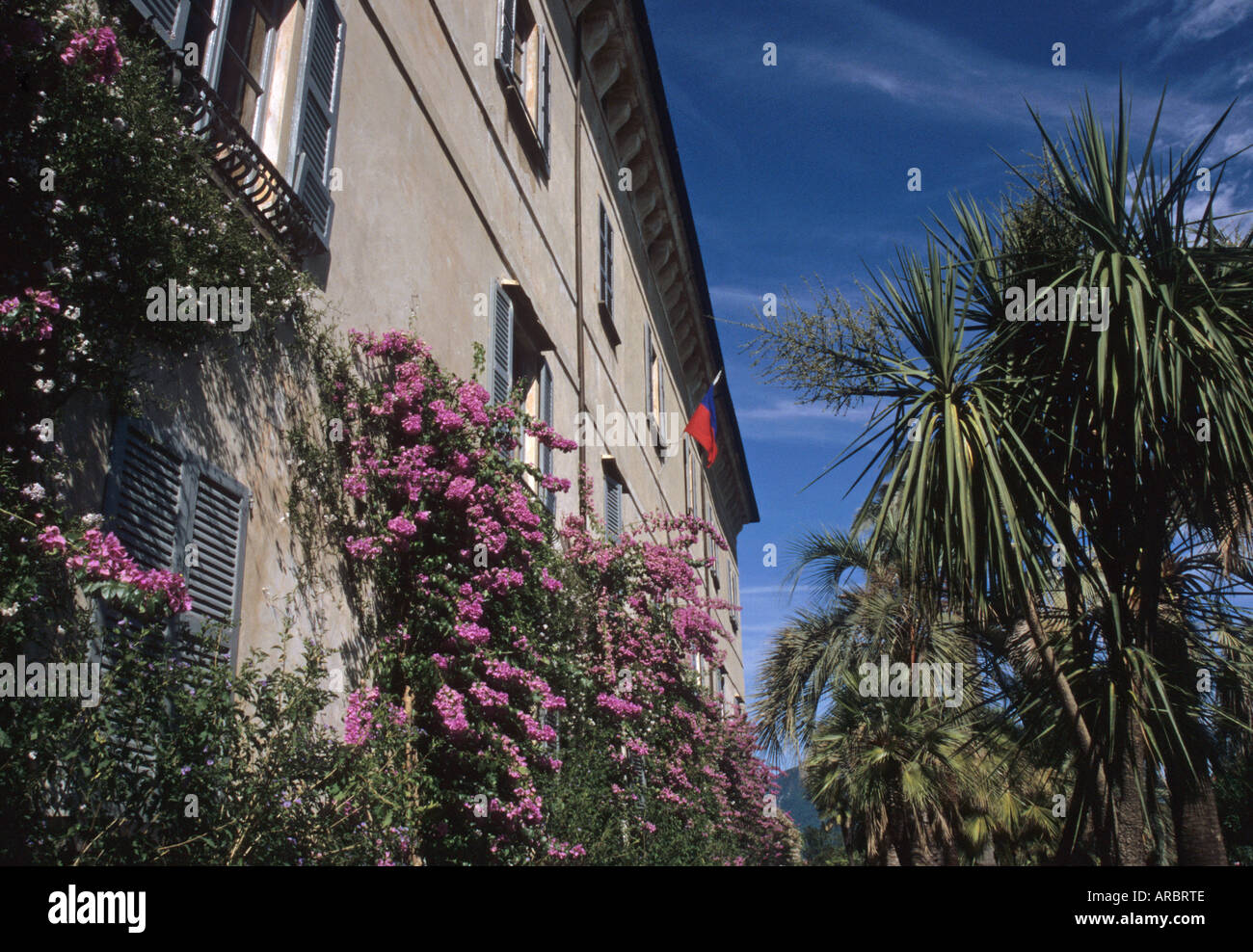 Villa und Gärten der Isola Madre Insel auf See Maggiore Piedmot-Italien Stockfoto
