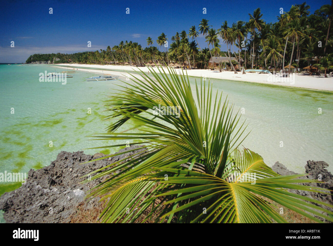 West Coast Strand, Boracay, Insel vor der Küste von Panay, Philippinen Stockfoto