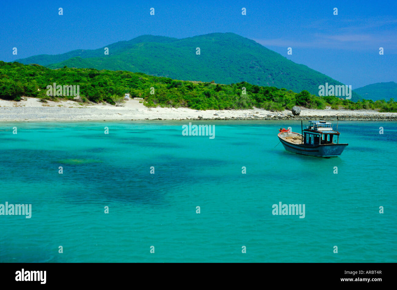 Ebenholz-Insel (Hon Mun), Nha Trang, Vietnam, Asien Stockfoto