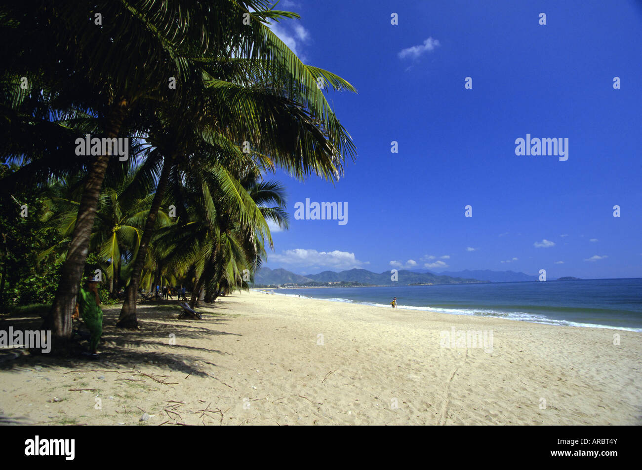 Strand, erstreckt sich über 6 km, Nha Trang, Vietnam, Indochina, Südostasien, Asien Stockfoto