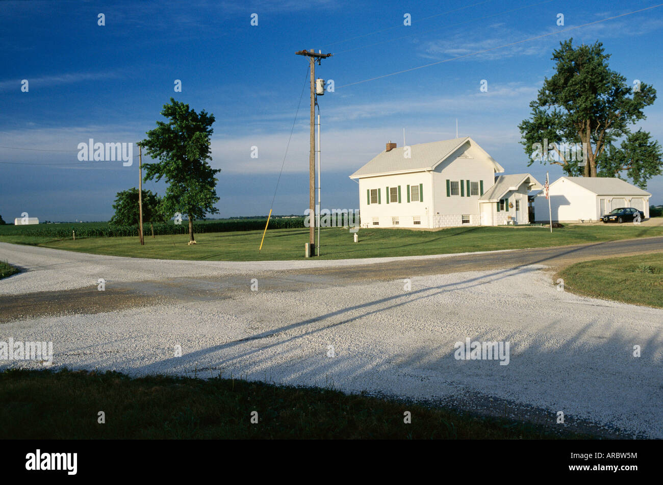 Kreuzung, Hudson, Illinois, Midwest, Vereinigte Staaten von Amerika (U.S.A.), Nordamerika Stockfoto