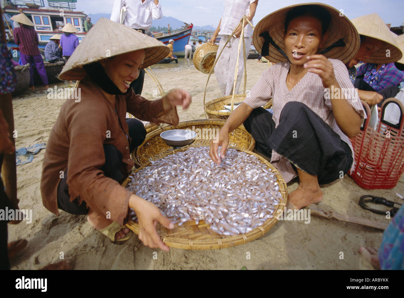 Morgen Fischmarkt, Nha Trang, Vietnam, Indochina, Südostasien, Asien Stockfoto
