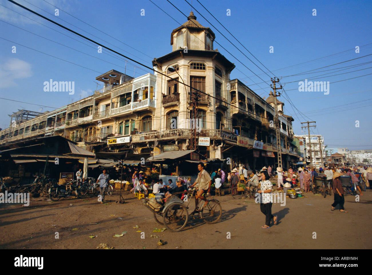Belebten Straßen, Cholon Markt, Ho-Chi-Minh-Stadt (Saigon), Vietnam Stockfoto
