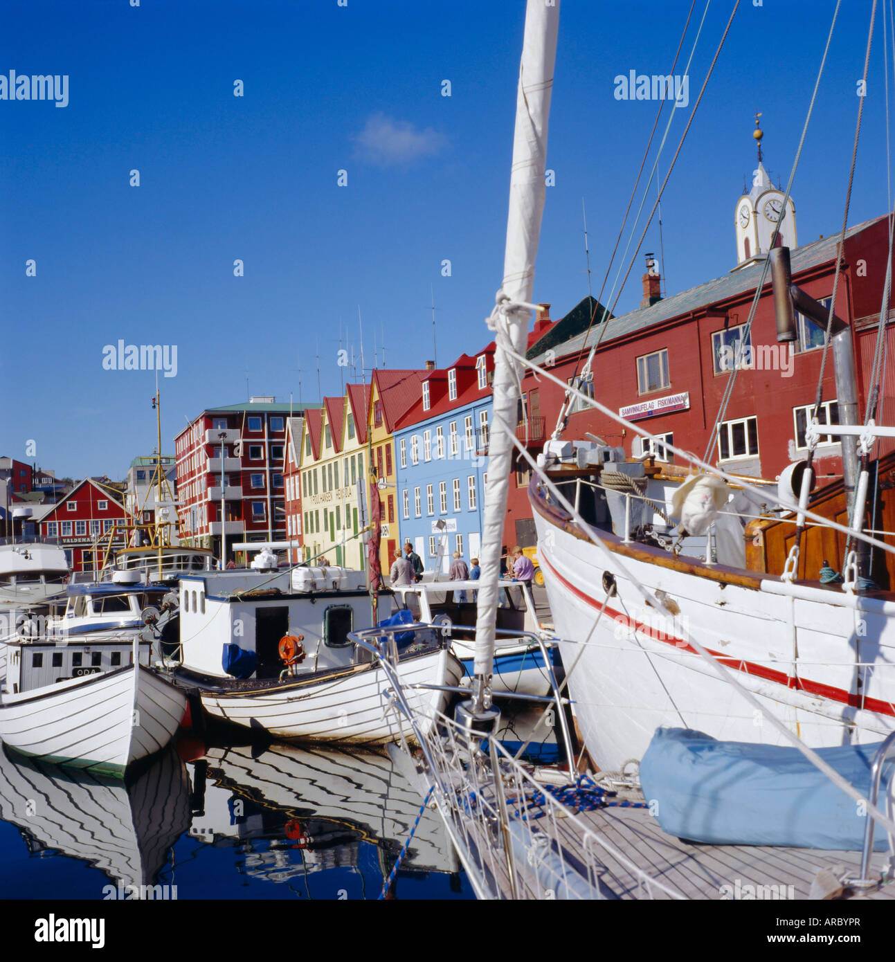 Thorshavn, Hauptstadt der Färöer, ein self-governing Abhängigkeit von Dänemark, Europa Stockfoto