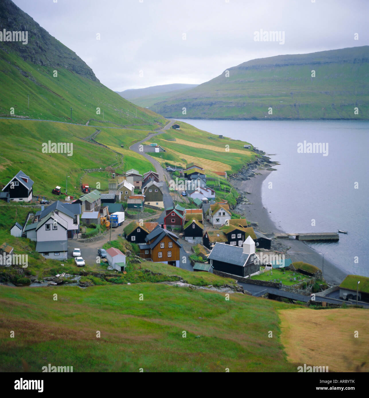 Sorvagur, Vagar, Färöer-Inseln, ein self-governing Abhängigkeit von Dänemark, Europa Stockfoto