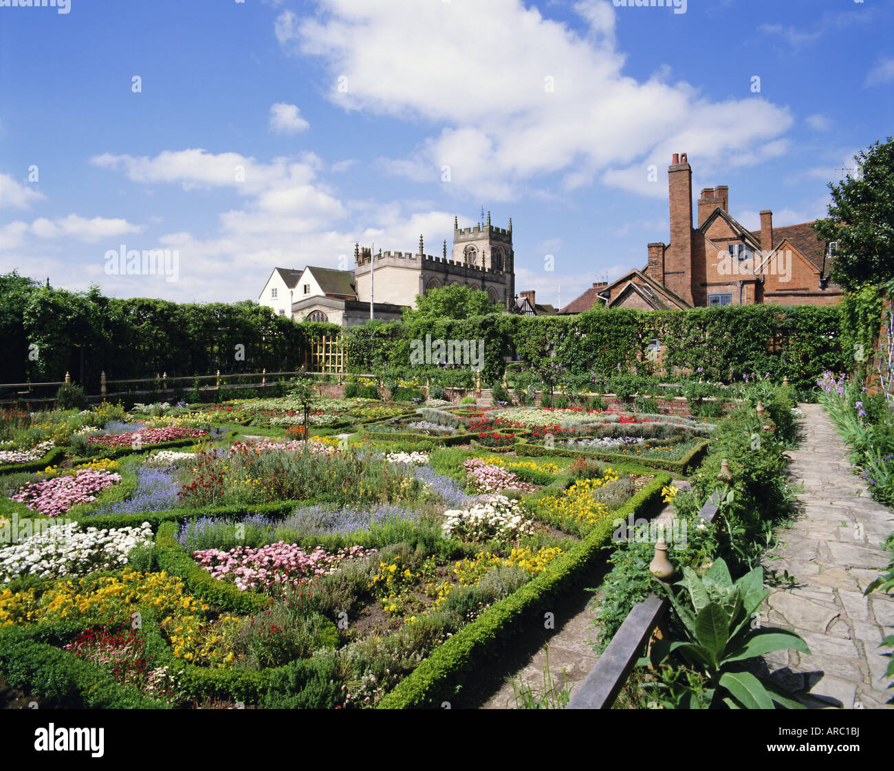 Nash-Haus-Gärten, Stratford-upon-Avon, Warwickshire, England, UK, Europa Stockfoto