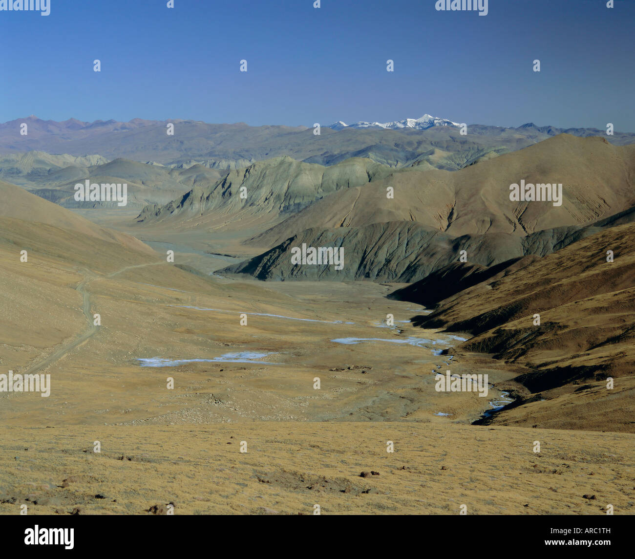 Ansatz zur Mount Everest Tingri, Tibet, China, Asien Stockfoto