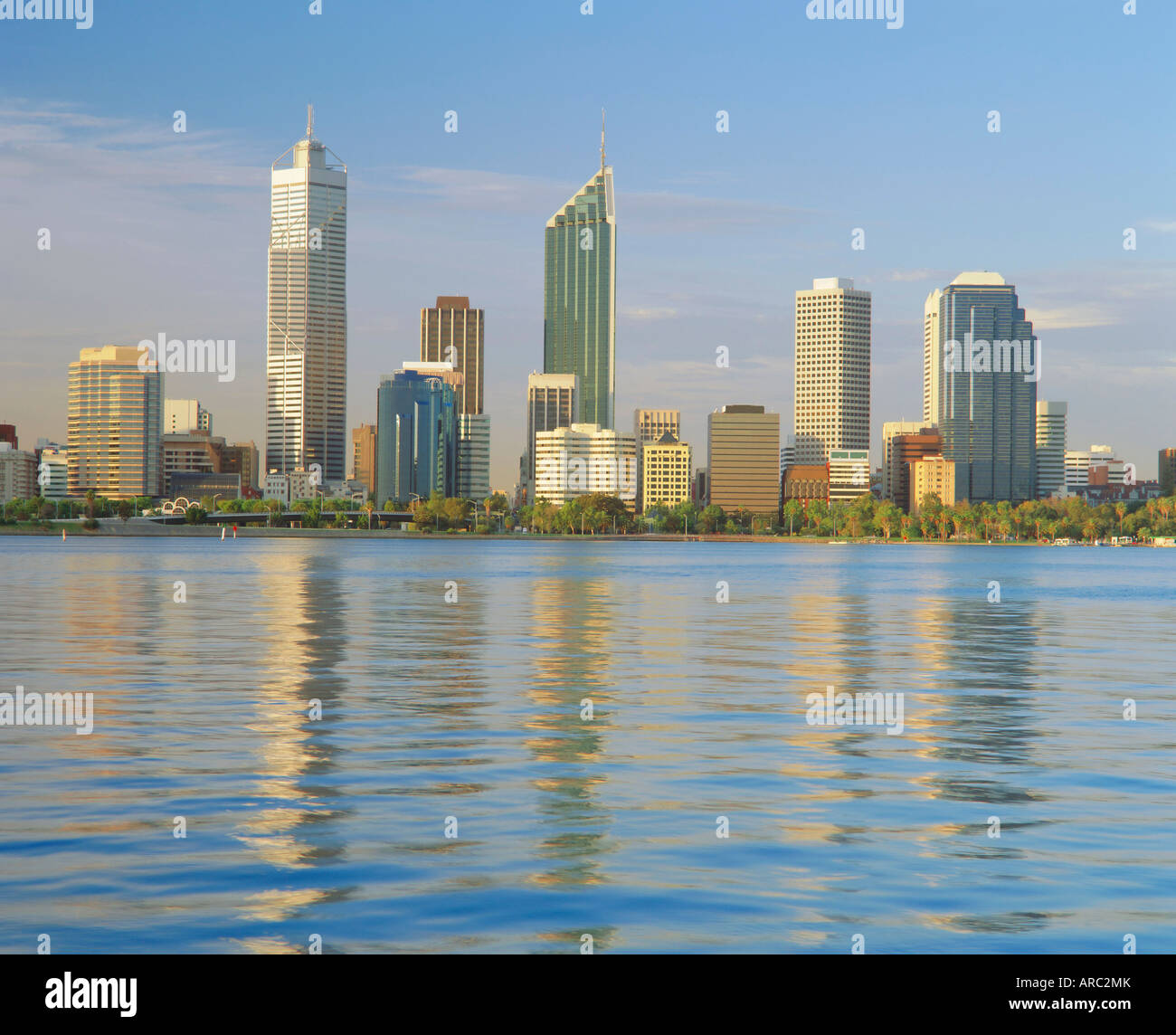 Skyline der Stadt, Perth, Western Australia, Australien Stockfoto