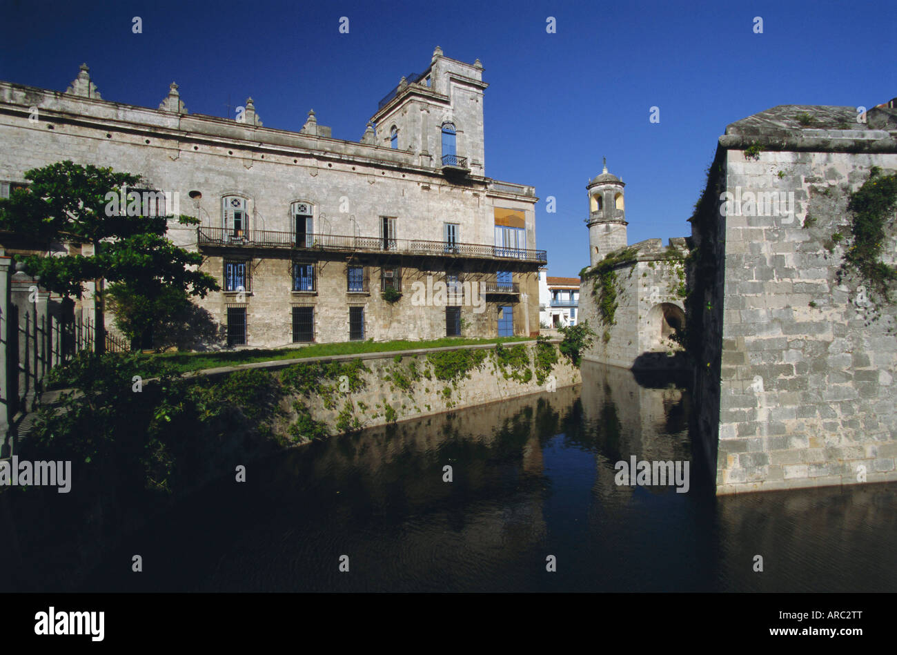 Castillo Real De La Fuerza Graben und Festung, Stadt Havanna, Kuba, Karibik, Mittelamerika Stockfoto