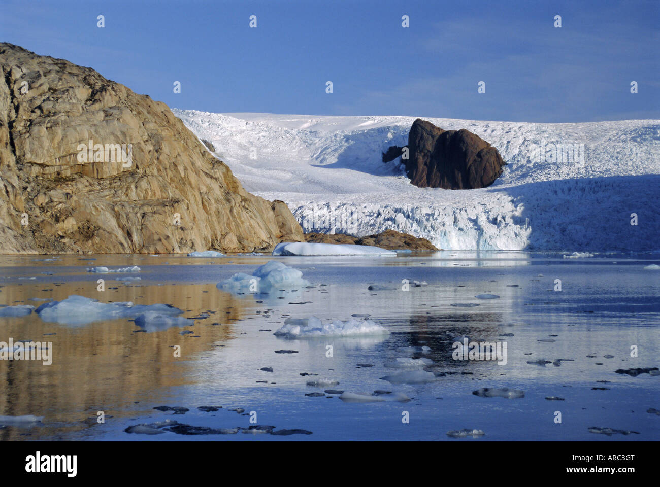 Gletscher in Prins Christen Sund, Südgrönland, Grönland Stockfoto