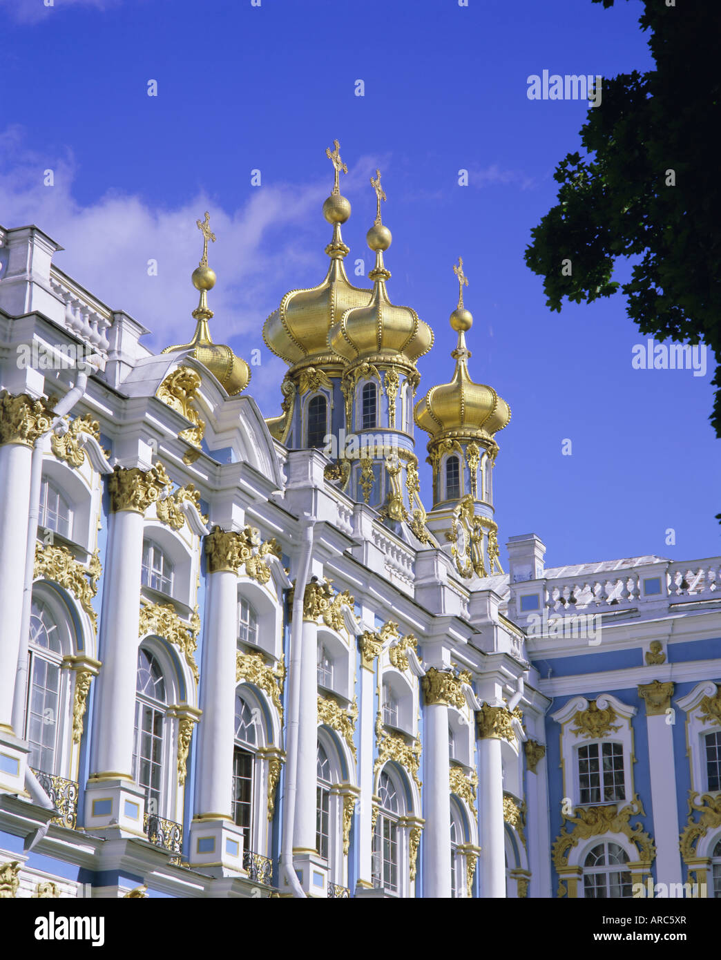 Baroque St. Catherine Palace, Puschkin, in der Nähe von St. Petersburg, Russland, Europa Stockfoto
