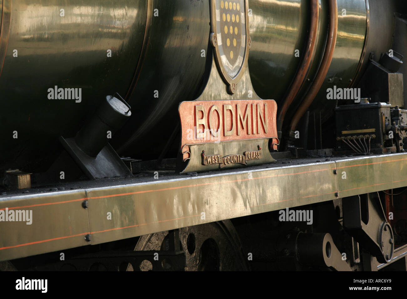 Bodmin Typenschild. Stockfoto