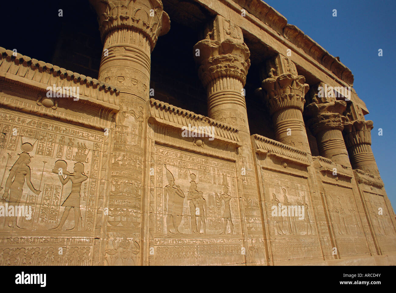 Tempel der Hathor, Dendera, Ägypten, Nordafrika Stockfotografie Alamy
