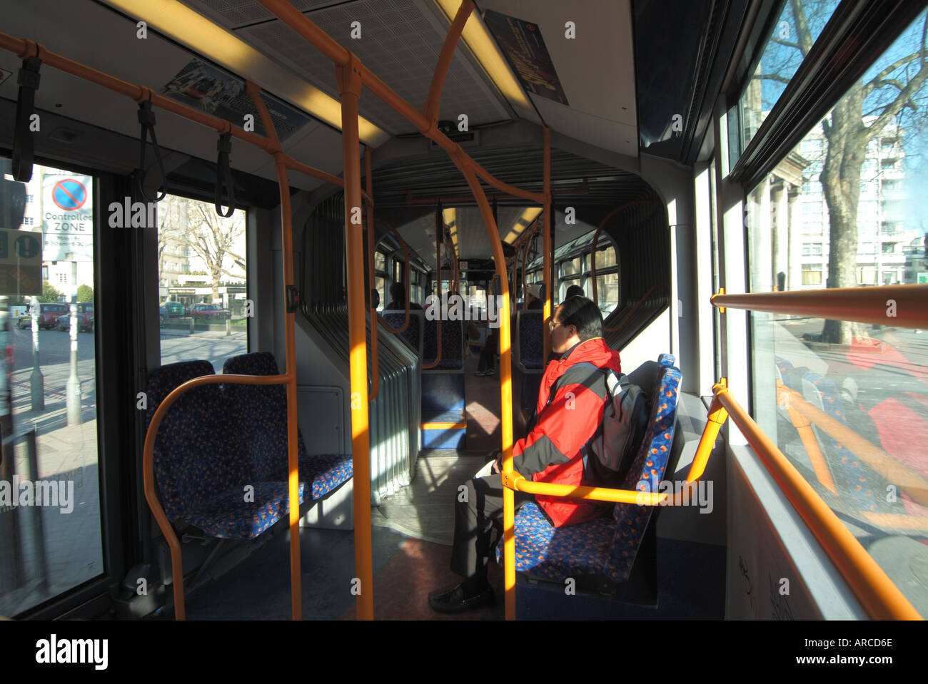 London Innenraum Eines Mercedes Benz Citaro Bendy Busses