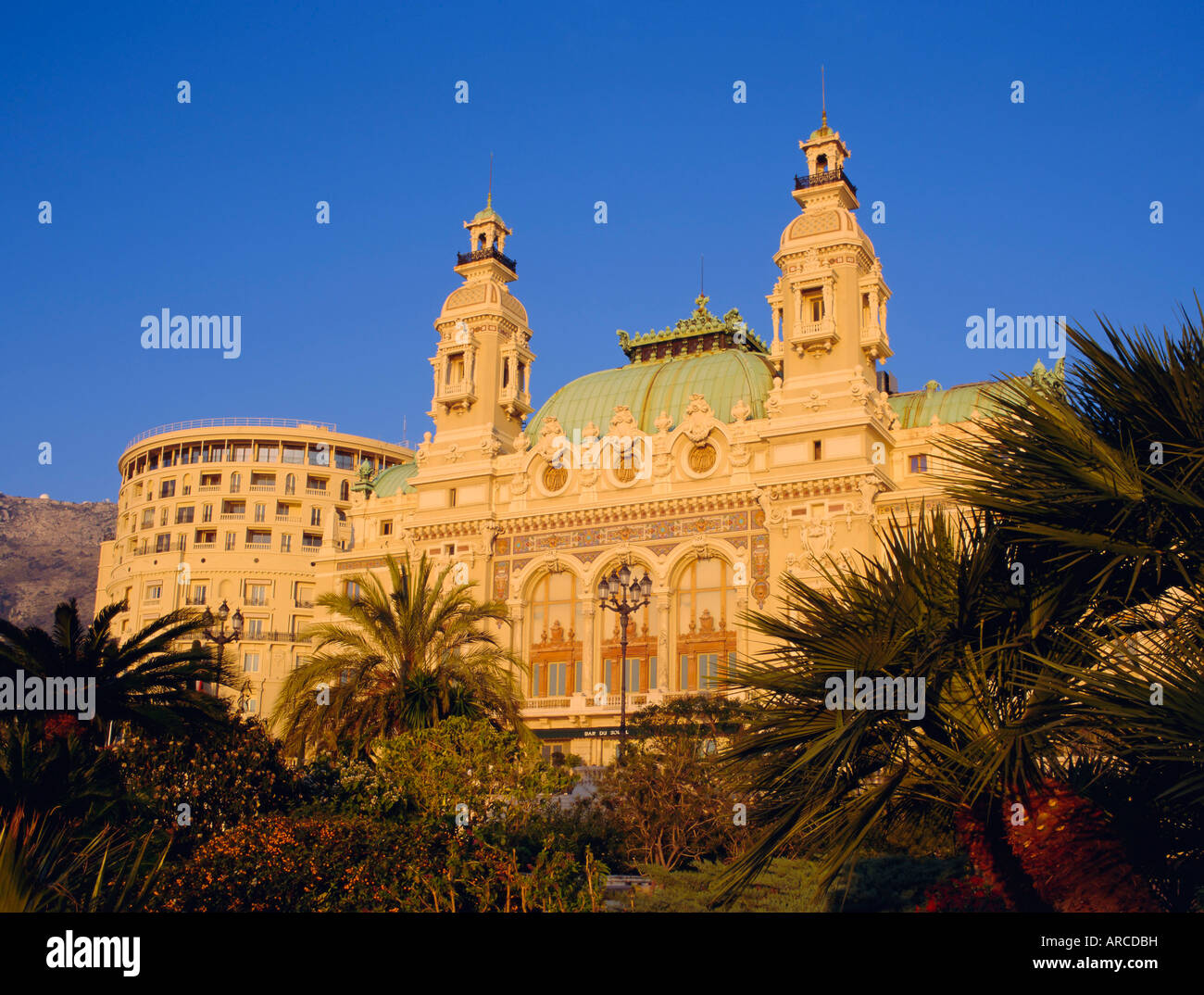 Ostfassade des Europa Casino, Monte Carlo, Monaco, Stockfoto