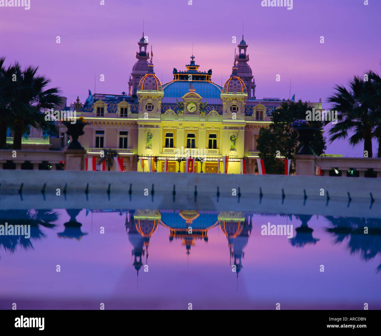 Westfassade des Europa Casino, Monte Carlo, Monaco, Stockfoto