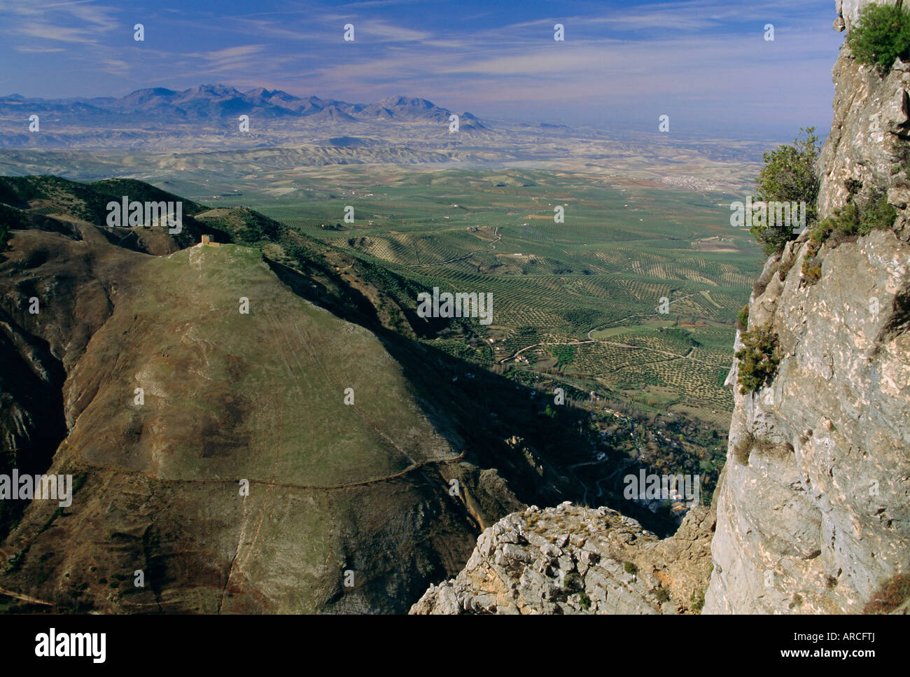 Anzeigen von Cazorla National Park, Olivenhaine in Ferne Provinz Jaen, Andalusien (Andalusien), Spanien, Europa Stockfoto